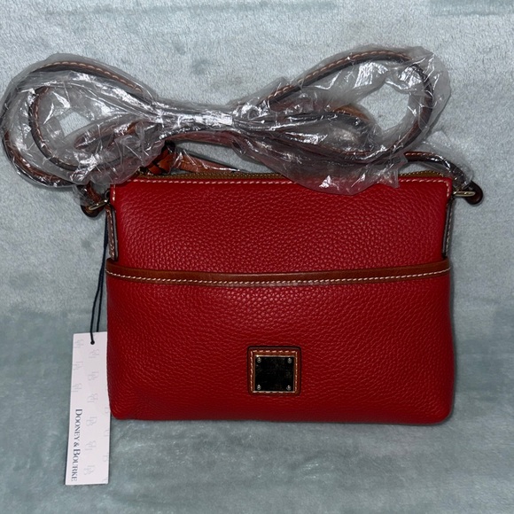 Dooney & Bourke Handbags - Dooney & Bourke Red Pebble Grain Crossbody Bag